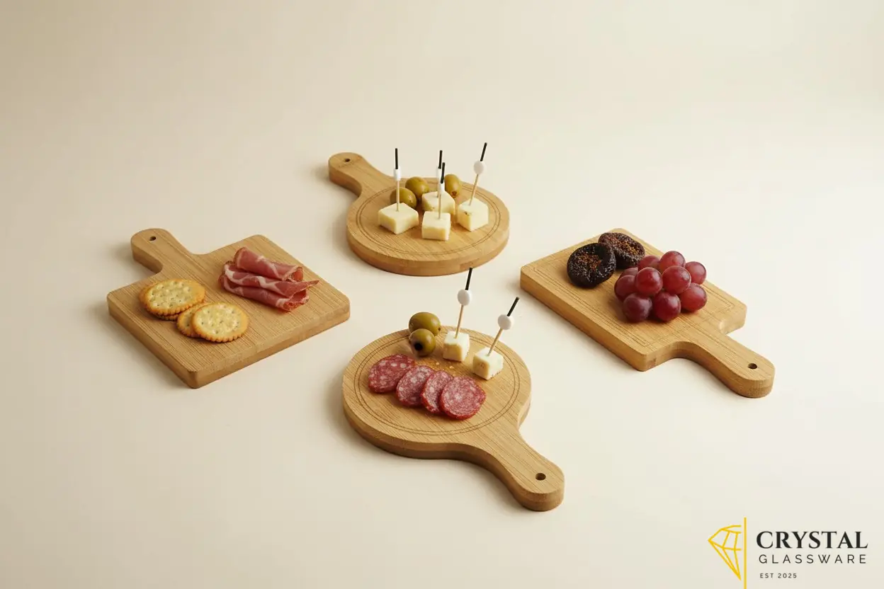 Danny Home Mini Bamboo Serving Trays 6Pcs
